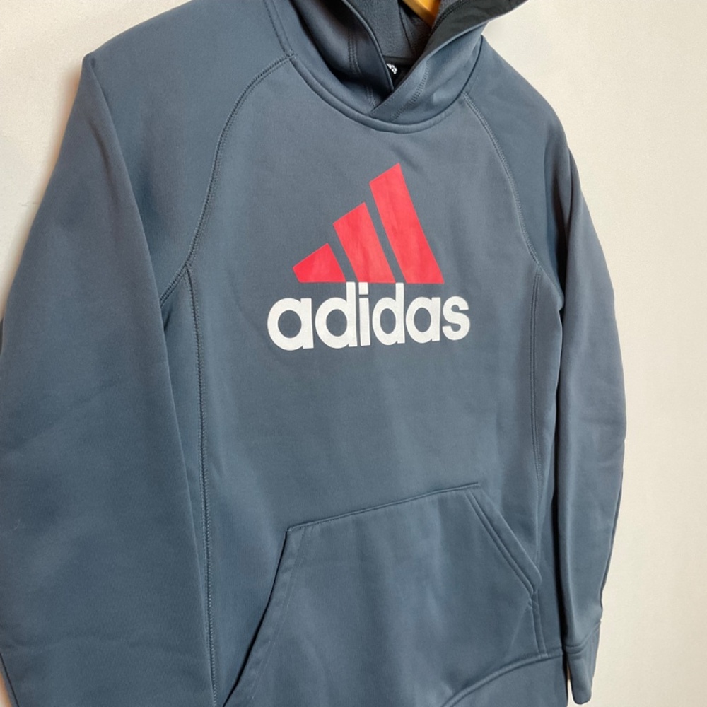 📦Adidas Youth Hoodie Red White logo GUC  .....  DISCOUNTED SHIPPING📦 - Picture 3 of 12